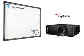 Интерактивная доска TECHNOBOARD 82 + проектор Optoma X381